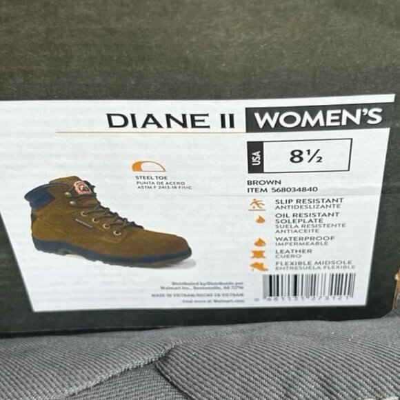 Brahma Diane II Leather Waterproof Work Boots Steel Toe -568034840 (Woman's 8.5) - Picture 3 of 9